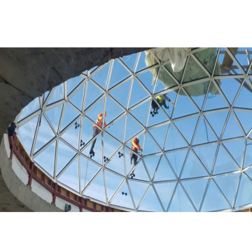 Estructura de acero prefabricada marco de cúpula construcción de techo de vidrio